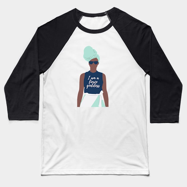 I am a fierce goddess Baseball T-Shirt by Feminist Vibes